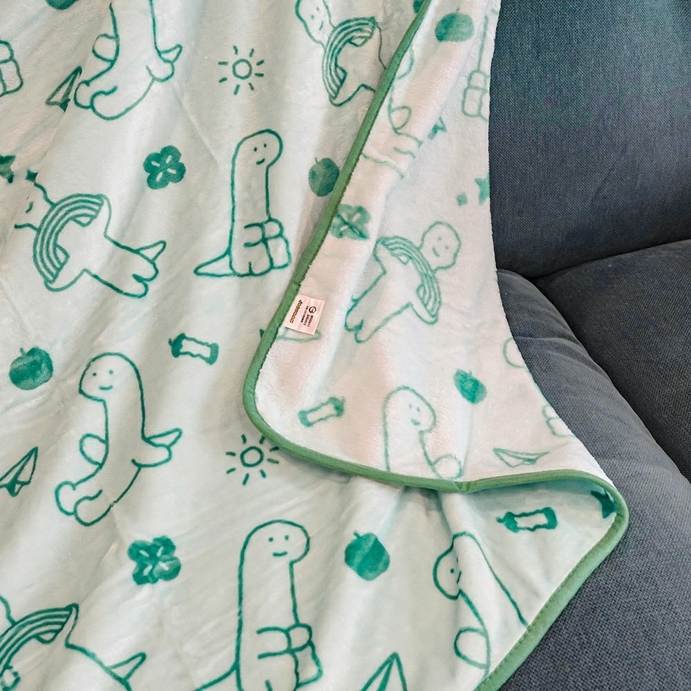 ʜᴀʀᴜᴅᴀɪʟʏ🌙 預購｜Joguman 小脘龍毛毯(愛心款/亂花款) 恐龍小被被 小毯子 棉被 被子-細節圖7