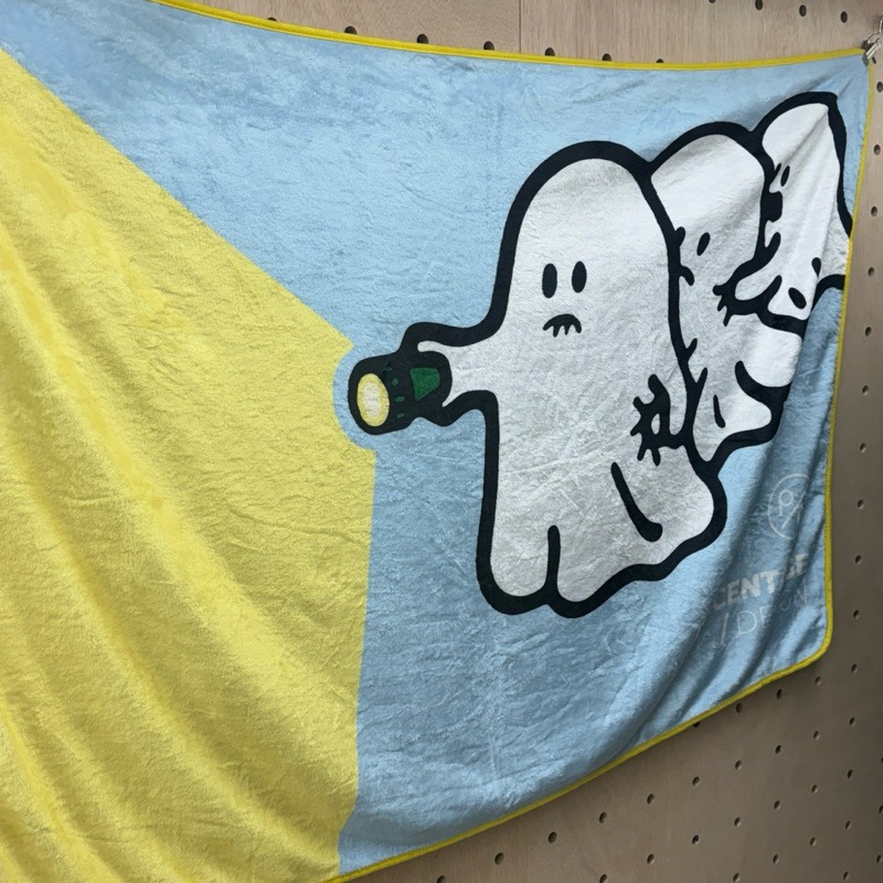 ʜᴀʀᴜᴅᴀɪʟʏ🌙 預購｜韓國文創 Percentage 小幽靈 三個膽小鬼毛毯-細節圖5