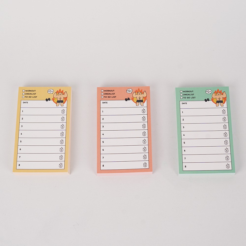 ʜᴀʀᴜᴅᴀɪʟʏ🌙 預購｜Madonggom 肌肉熊熊原子筆 健身馬東熊memo記事本 手帳紙膠帶 裝飾貼紙-細節圖4