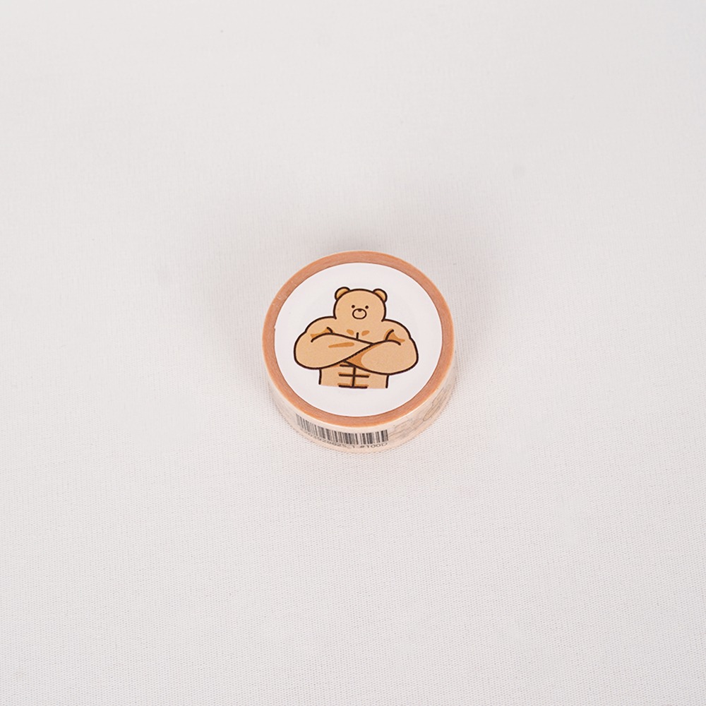 ʜᴀʀᴜᴅᴀɪʟʏ🌙 預購｜Madonggom 肌肉熊熊原子筆 健身馬東熊memo記事本 手帳紙膠帶 裝飾貼紙-細節圖6