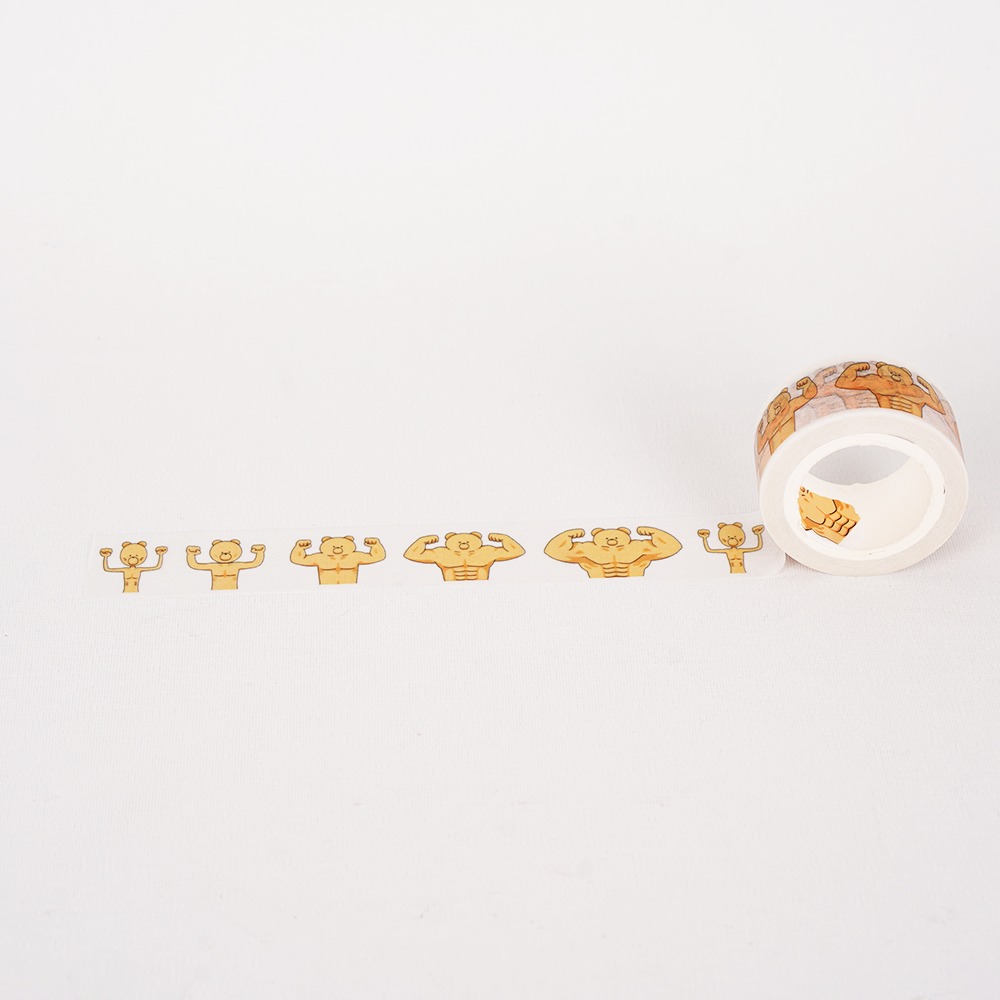 ʜᴀʀᴜᴅᴀɪʟʏ🌙 預購｜Madonggom 肌肉熊熊原子筆 健身馬東熊memo記事本 手帳紙膠帶 裝飾貼紙-細節圖7