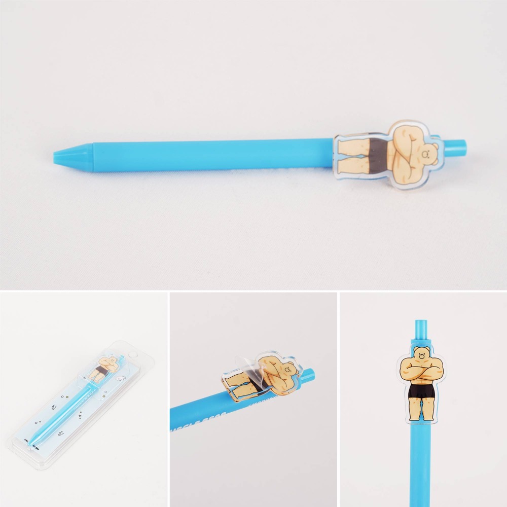 ʜᴀʀᴜᴅᴀɪʟʏ🌙 預購｜Madonggom 肌肉熊熊原子筆 健身馬東熊memo記事本 手帳紙膠帶 裝飾貼紙-規格圖9