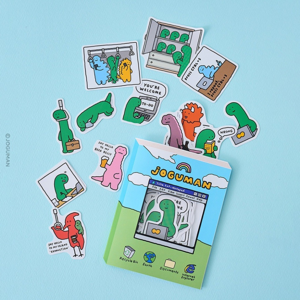 ʜᴀʀᴜᴅᴀɪʟʏ🌙預購｜Joguman Studio 小恐龍 快閃店 貼紙包 收納包 原子筆-細節圖5