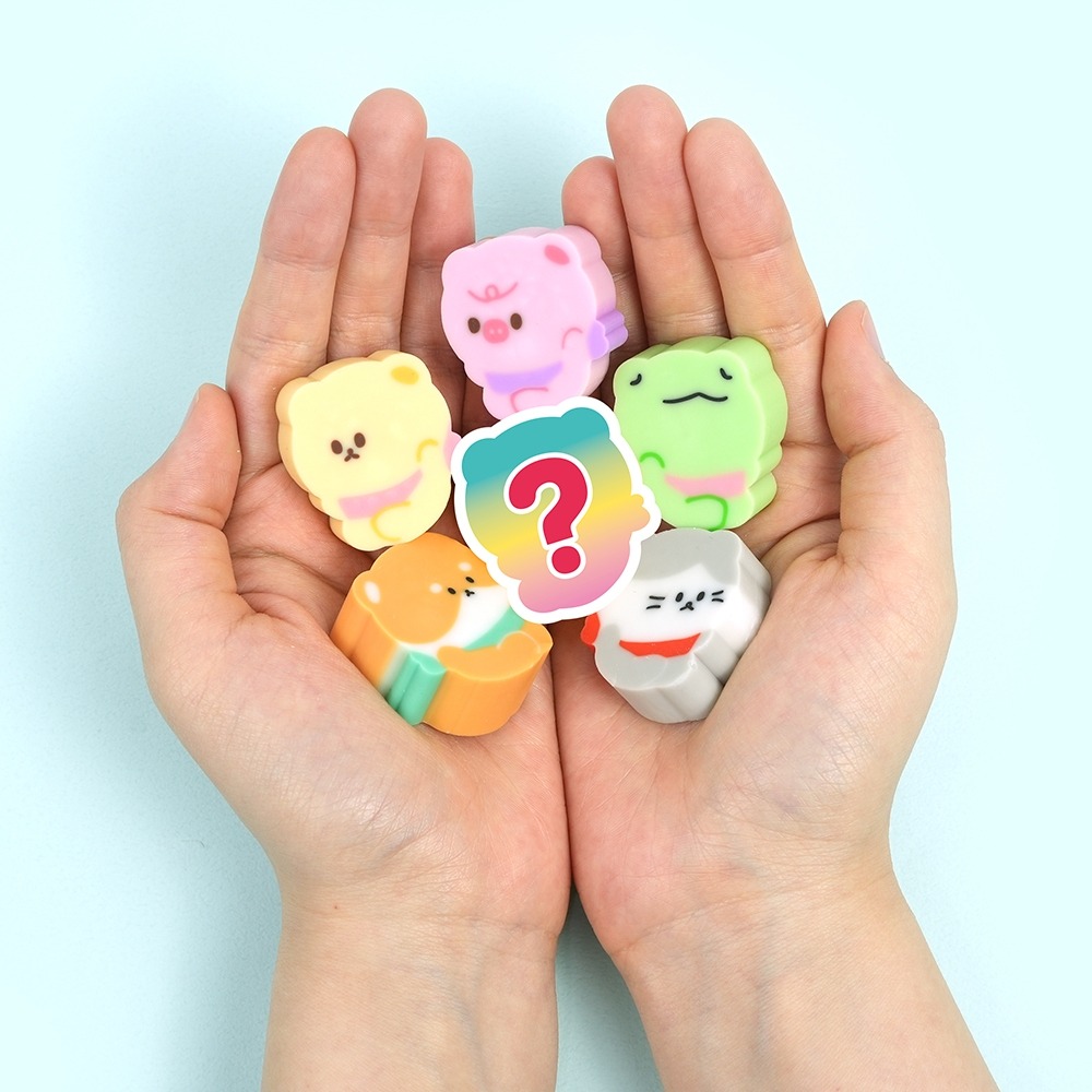 ʜᴀʀᴜᴅᴀɪʟʏ🌙 預購｜韓國文創 可愛隨機橡皮擦盲盒 隨機擦布盲抽 熊熊果凍 拉麵 小狗-細節圖9