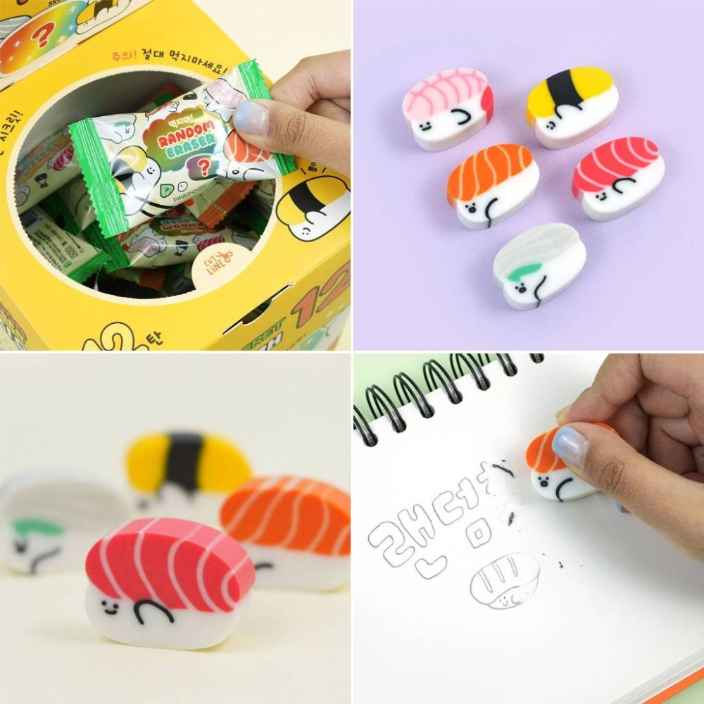 ʜᴀʀᴜᴅᴀɪʟʏ🌙 預購｜韓國文創 可愛隨機橡皮擦盲盒 隨機擦布盲抽 熊熊果凍 拉麵 小狗-規格圖9