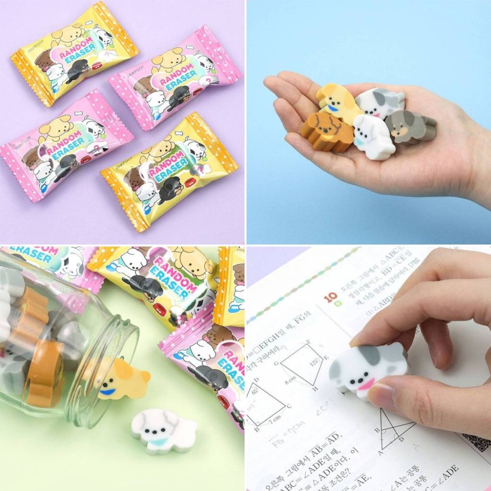 ʜᴀʀᴜᴅᴀɪʟʏ🌙 預購｜韓國文創 可愛隨機橡皮擦盲盒 隨機擦布盲抽 熊熊果凍 拉麵 小狗-規格圖9