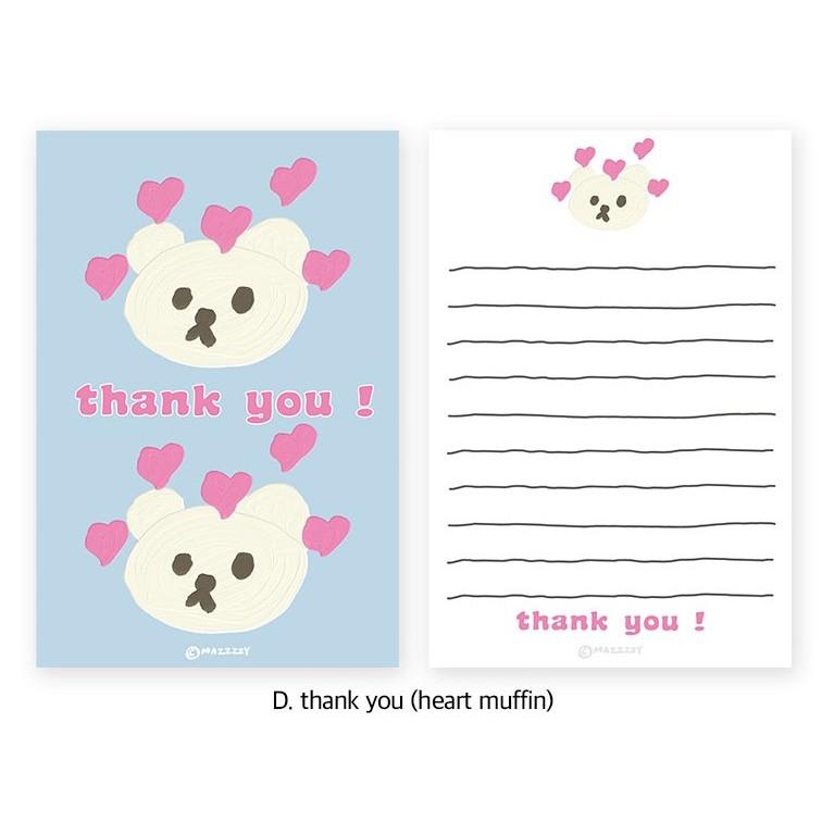 ʜᴀʀᴜᴅᴀɪʟʏ🌙 預購｜ MAZZZZY POST CARD 可愛塗鴉熊熊明信片 裝飾明信片 小卡 賀卡-細節圖5