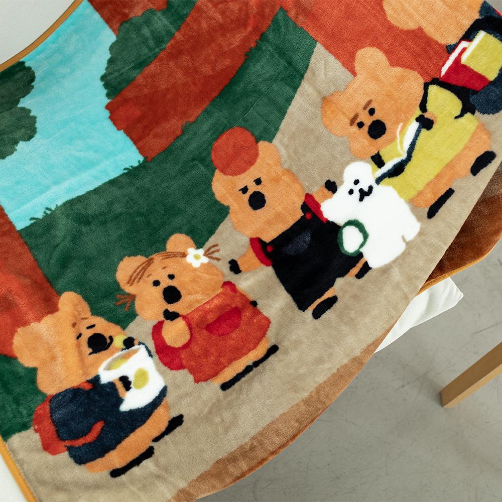 ʜᴀʀᴜᴅᴀɪʟʏ🌙 預購｜Dinotaeng 短尾袋鼠毯子 毛毯 被子 午睡毯 Quokka Blanket-細節圖6