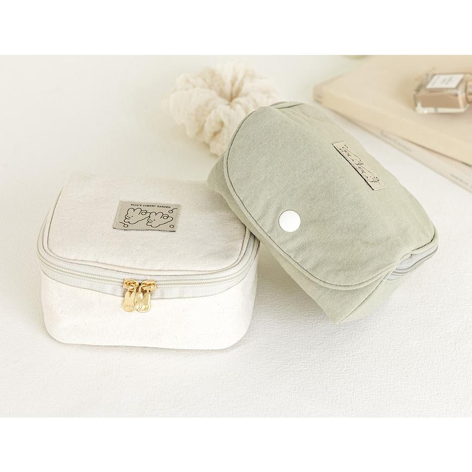 ʜᴀʀᴜᴅᴀɪʟʏ🌙  預購｜livework 奶色系列拉鍊收納包 零錢包 隨身小包 卡片收納 迷你化妝包 共四款-細節圖2