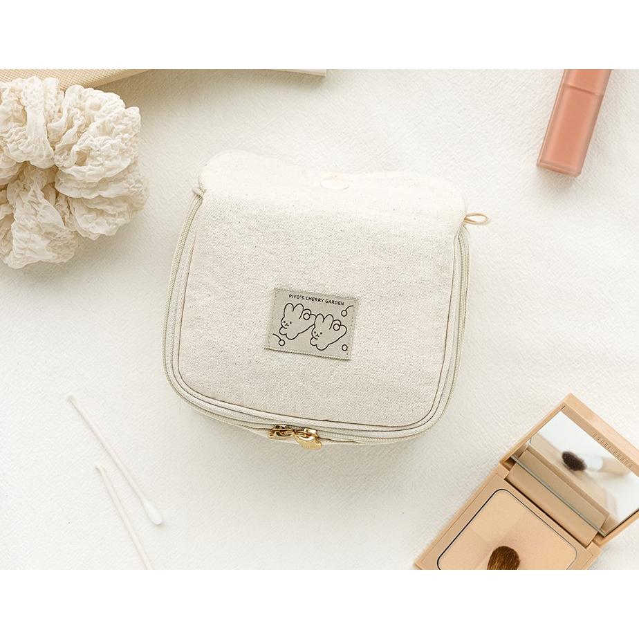 ʜᴀʀᴜᴅᴀɪʟʏ🌙  預購｜livework 奶色系列拉鍊收納包 零錢包 隨身小包 卡片收納 迷你化妝包 共四款-細節圖3