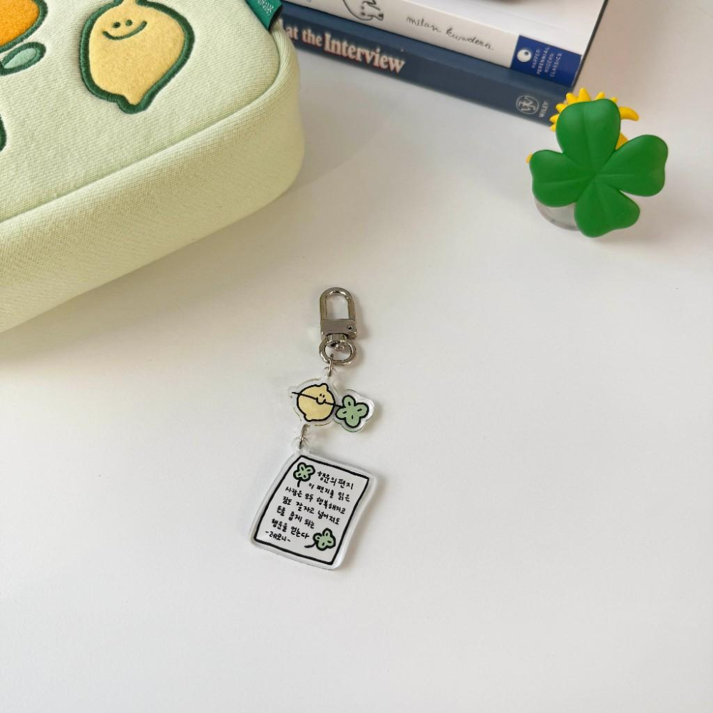 ʜᴀʀᴜᴅᴀɪʟʏ🌙  預購｜Second morning 檸檬系列壓克力掛串吊飾 鑰匙圈 掛件 共三款-細節圖3