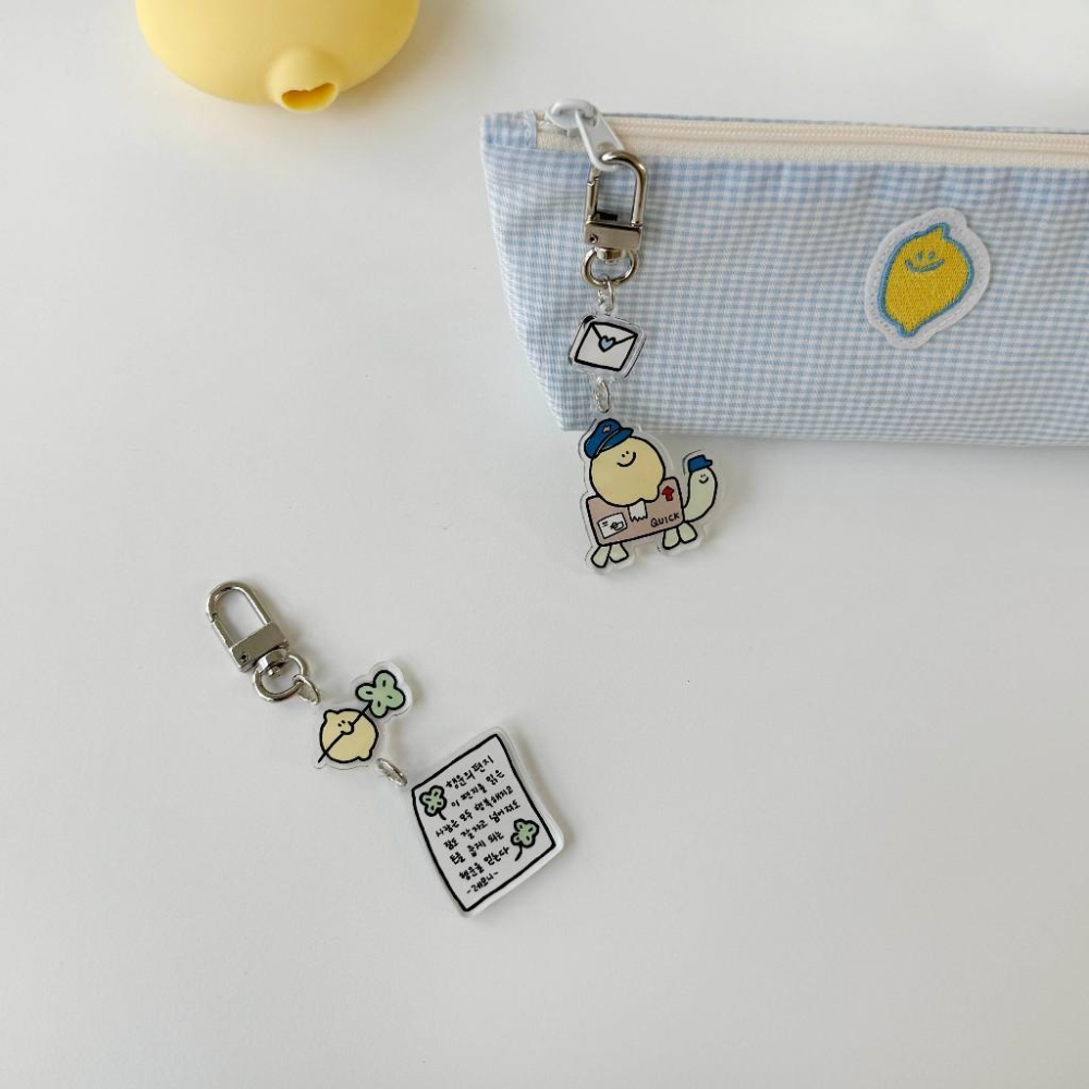 ʜᴀʀᴜᴅᴀɪʟʏ🌙  預購｜Second morning 檸檬系列壓克力掛串吊飾 鑰匙圈 掛件 共三款-細節圖4
