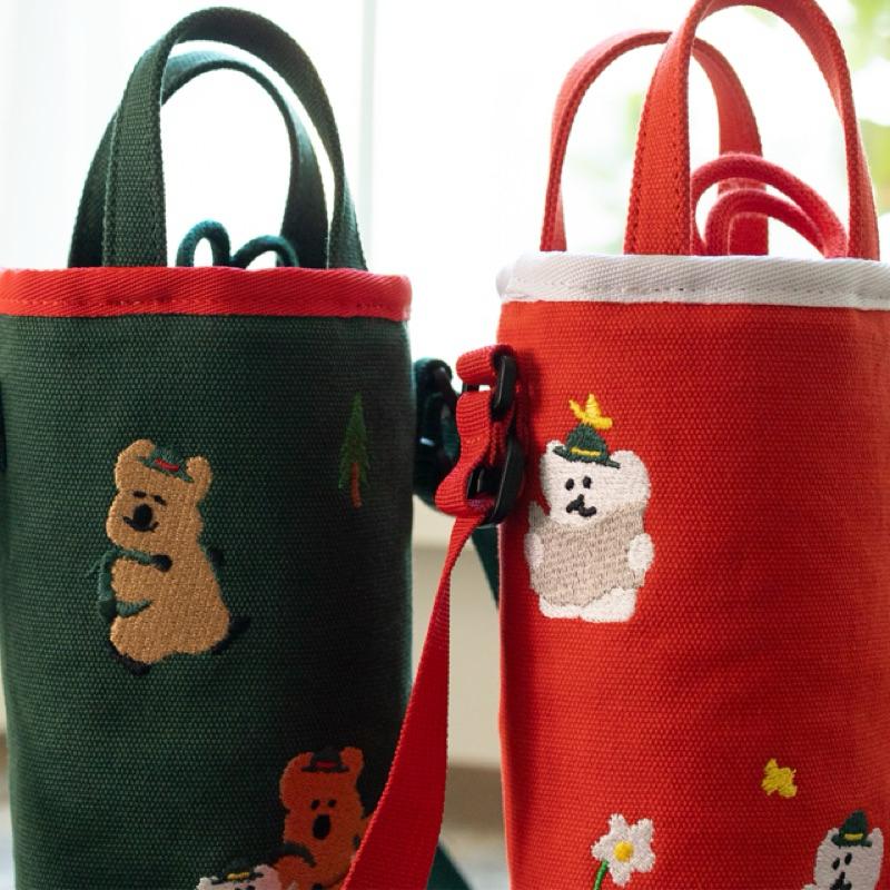 ʜᴀʀᴜᴅᴀɪʟʏ🌙  預購｜韓國文創 DINOTAENG 水壺提袋 飲料提袋 Bottle Bag-細節圖2