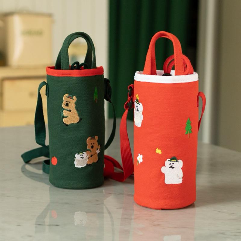 ʜᴀʀᴜᴅᴀɪʟʏ🌙  預購｜韓國文創 DINOTAENG 水壺提袋 飲料提袋 Bottle Bag-細節圖5