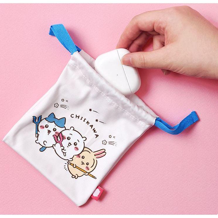 ʜᴀʀᴜᴅᴀɪʟʏ🌙 現貨｜Chiikawa 吉伊卡哇 小八 烏薩奇 鏡子束口袋套組 收納袋 萬用袋 小袋-細節圖5