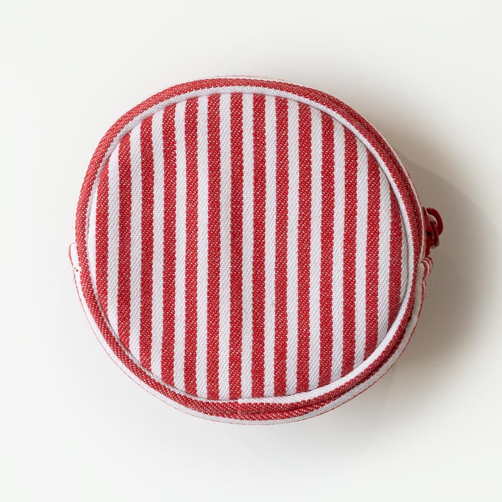 ʜᴀʀᴜᴅᴀɪʟʏ🌙 現貨｜Dinotaeng BOBO STRIPE MINI POUCH 紅白條紋收納包-細節圖2