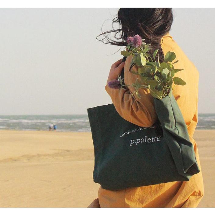 ʜᴀʀᴜᴅᴀɪʟʏ🌙  白色有貨｜p.palette 素面LOGO系列肩背包 側背包 外出包 環保背包 旅行包袋-細節圖7