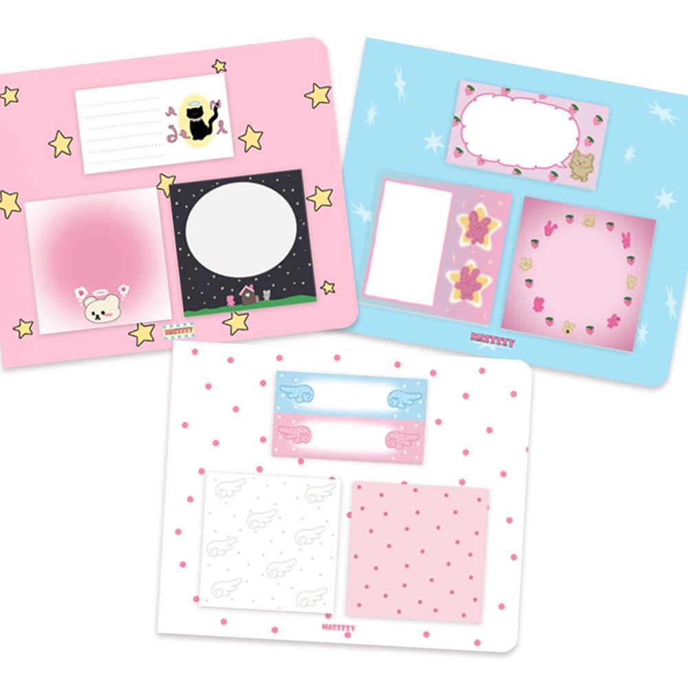 ʜᴀʀᴜᴅᴀɪʟʏ🌙 預購｜Mazzzzy Memo Set Ver 1 可愛白熊便條紙組 天使便條紙組-細節圖2