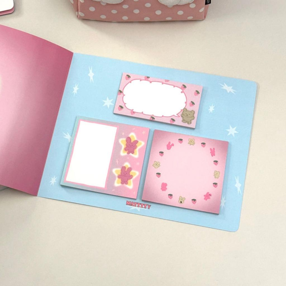 ʜᴀʀᴜᴅᴀɪʟʏ🌙 預購｜Mazzzzy Memo Set Ver 1 可愛白熊便條紙組 天使便條紙組-細節圖4