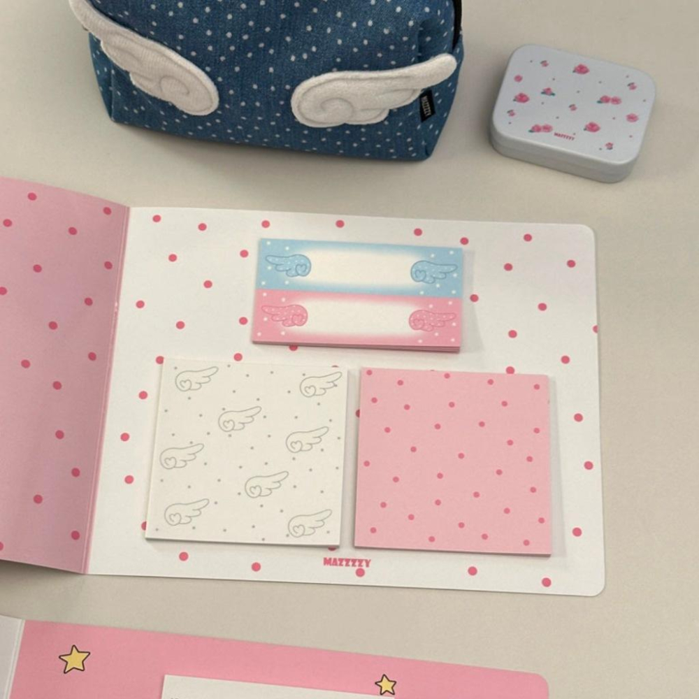 ʜᴀʀᴜᴅᴀɪʟʏ🌙 預購｜Mazzzzy Memo Set Ver 1 可愛白熊便條紙組 天使便條紙組-細節圖5