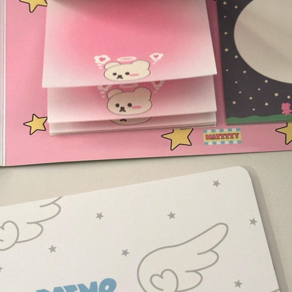 ʜᴀʀᴜᴅᴀɪʟʏ🌙 預購｜Mazzzzy Memo Set Ver 1 可愛白熊便條紙組 天使便條紙組-細節圖6