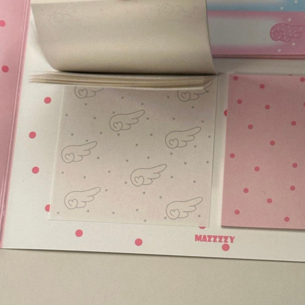 ʜᴀʀᴜᴅᴀɪʟʏ🌙 預購｜Mazzzzy Memo Set Ver 1 可愛白熊便條紙組 天使便條紙組-細節圖7