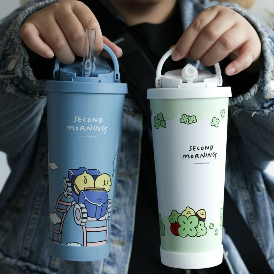 ʜᴀʀᴜᴅᴀɪʟʏ🌙 現貨｜Second Morning-不鏽鋼環保杯(幸運款/雲霄飛車款)-細節圖5