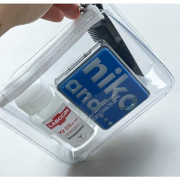 ʜᴀʀᴜᴅᴀɪʟʏ🌙  預購｜韓國文創 純白LOGO棉麻束口袋 束口包 PVC透明拉鍊包 收納包 隨身包 共三款-細節圖4