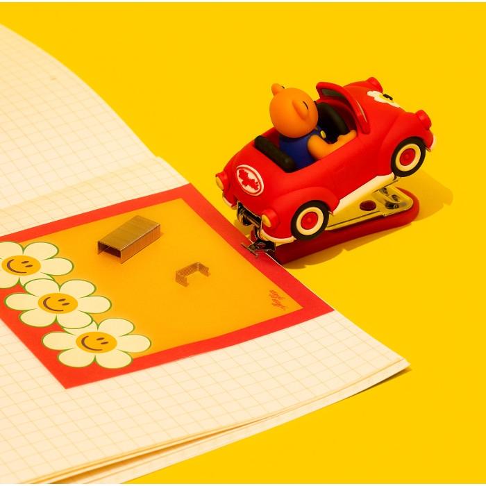 ʜᴀʀᴜᴅᴀɪʟʏ🌙 部分有貨｜wigglewiggle 可愛角色造型釘書機 小熊車車/小花叢訂書器 辦公家用裝訂機 文-細節圖5