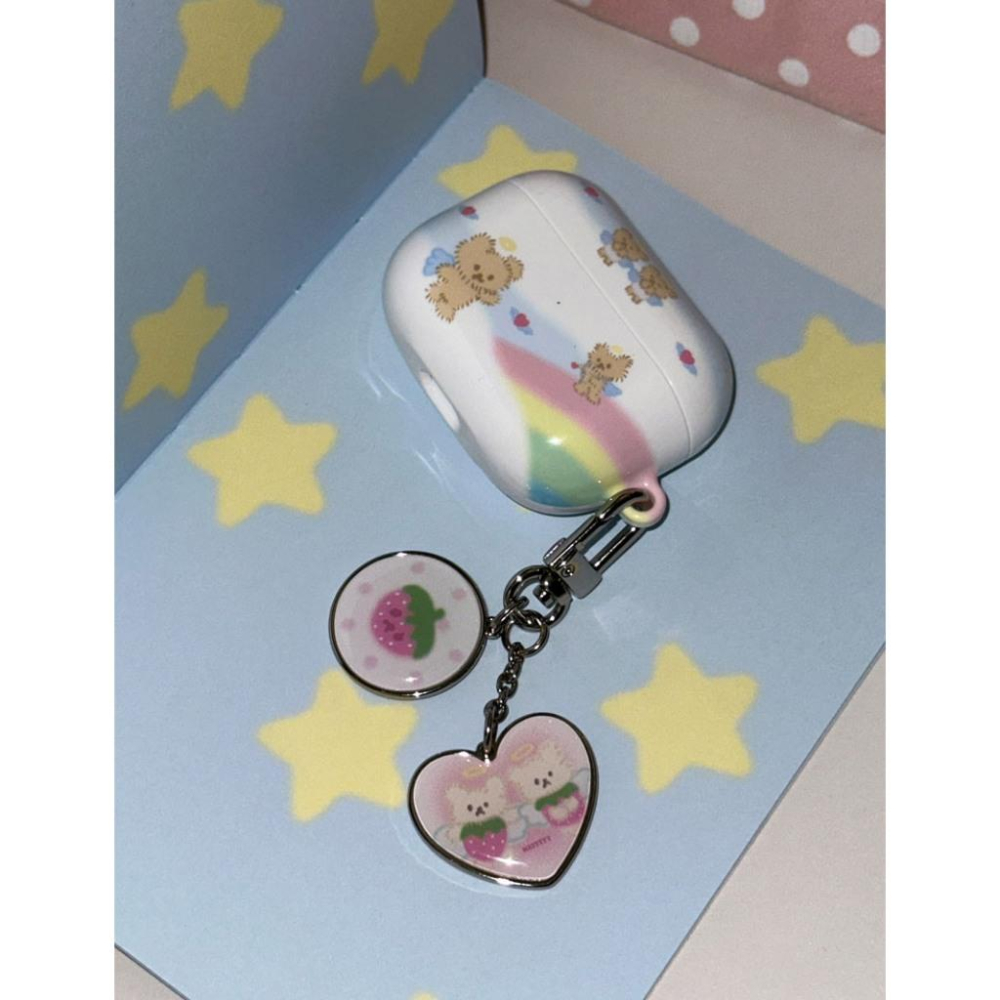 ʜᴀʀᴜᴅᴀɪʟʏ🌙 預購｜韓國文創 mazzzzy 草莓天使熊鑰匙圈 吊飾 掛飾 裝飾-細節圖2