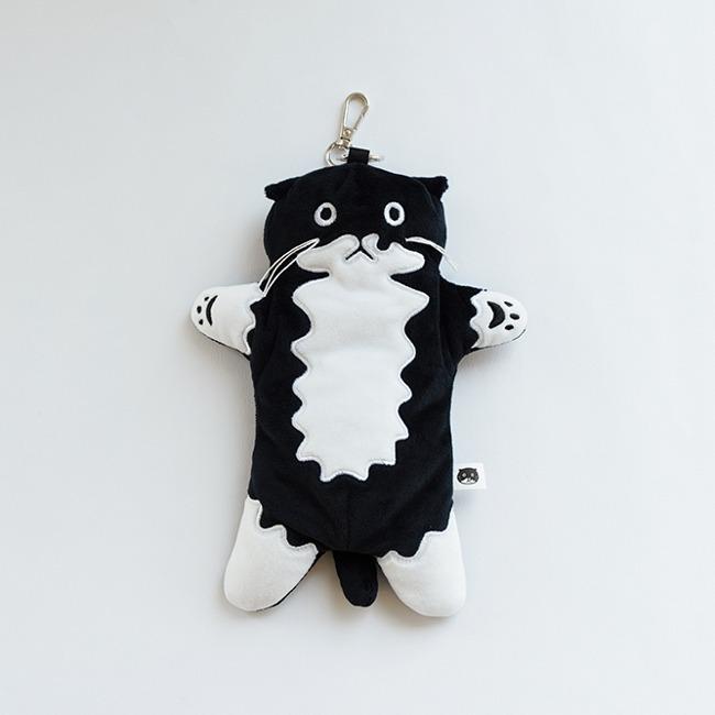 ʜᴀʀᴜᴅᴀɪʟʏ🌙 預購｜MODAERI 可愛賓士貓貓吊飾 貓咪娃娃鑰匙圈 黑白喵喵零錢包 造型鉛筆袋-細節圖6