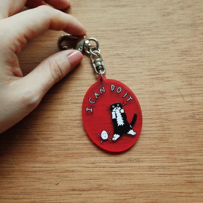 ʜᴀʀᴜᴅᴀɪʟʏ🌙 預購｜MODAERI 可愛賓士貓貓吊飾 貓咪娃娃鑰匙圈 黑白喵喵零錢包 造型鉛筆袋-細節圖9