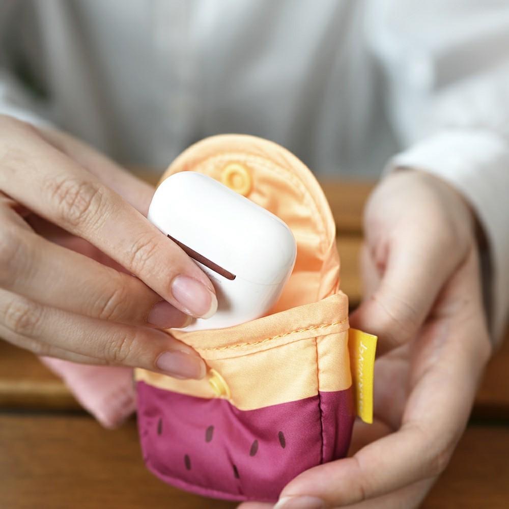 ʜᴀʀᴜᴅᴀɪʟʏ🌙 部分有貨｜韓國文創  Second Morning 耳機包 (檸檬款/地瓜款)-細節圖6