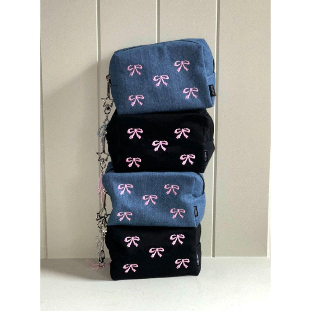 ʜᴀʀᴜᴅᴀɪʟʏ🌙 預購｜mazzzzy Ribbon pattern pouch 蝴蝶結圖案化妝包 萬用收納袋-細節圖5