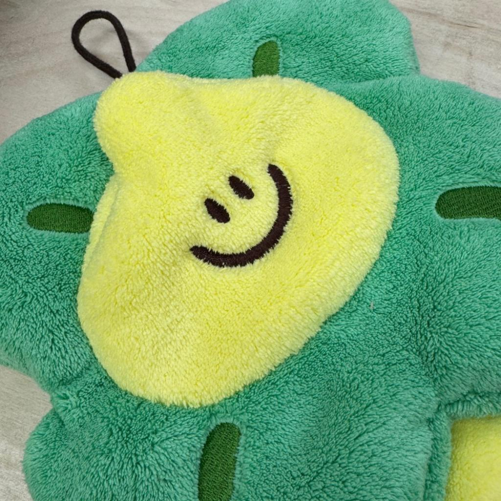 ʜᴀʀᴜᴅᴀɪʟʏ🌙 現貨｜SecondMorning　幸運草檸檬擦手巾 珊瑚絨造型擦手巾-細節圖2