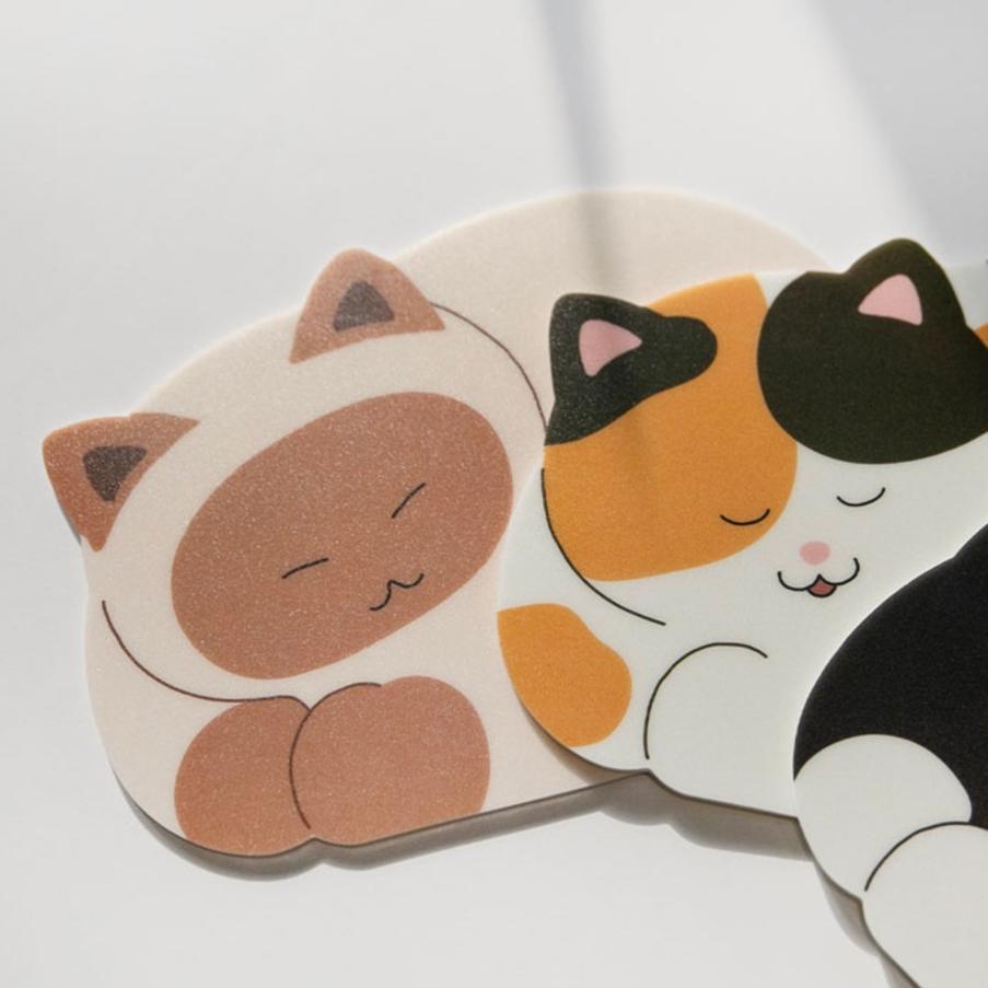 ʜᴀʀᴜᴅᴀɪʟʏ🌙 預購｜韓國文創 睡覺貓貓滑鼠墊 PVC滑鼠墊 MOUSEPAD-細節圖2