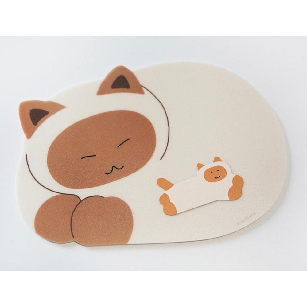 ʜᴀʀᴜᴅᴀɪʟʏ🌙 預購｜韓國文創 睡覺貓貓滑鼠墊 PVC滑鼠墊 MOUSEPAD-細節圖6