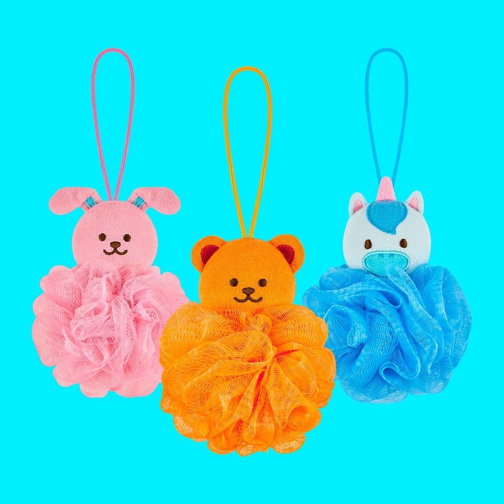 𝐒𝐭𝐚𝐲𝐜𝐨𝐳𝐲 ♡ 預購｜韓國家居・wigglewiggle 熊熊 兔兔 獨角獸造型沐浴球 起泡沐浴球 泡立網浴球-細節圖2