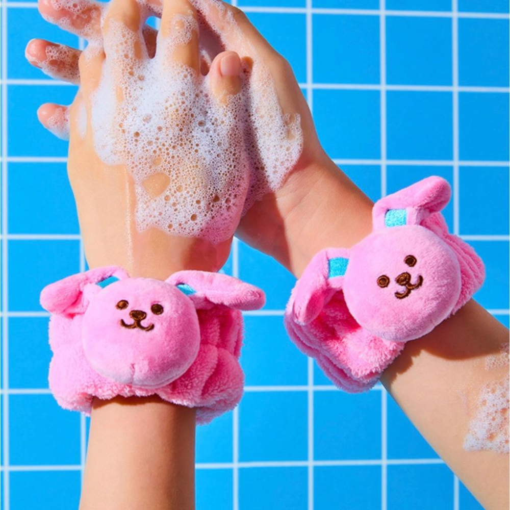 𝐒𝐭𝐚𝐲𝐜𝐨𝐳𝐲 ♡ 預購｜韓國家居・wigglewiggle 微笑小雛菊 可愛角色吸水手腕帶 洗臉手腕帶-細節圖3