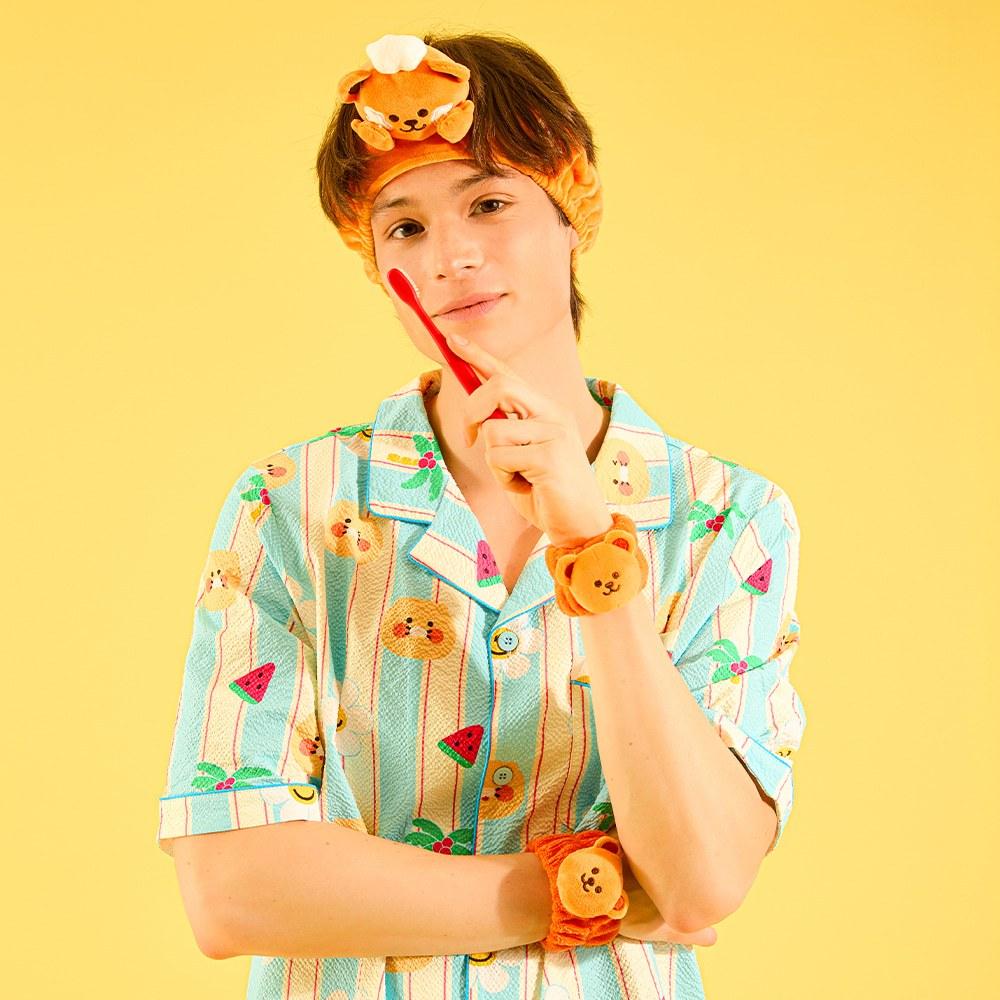 𝐒𝐭𝐚𝐲𝐜𝐨𝐳𝐲 ♡ 預購｜韓國家居・wigglewiggle 微笑小雛菊 可愛角色吸水手腕帶 洗臉手腕帶-細節圖5