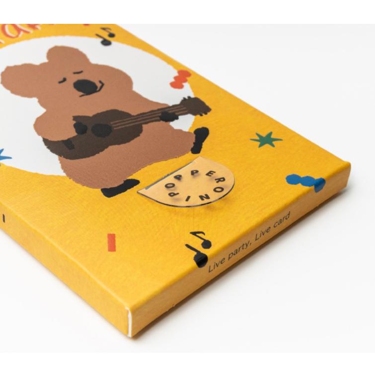 ʜᴀʀᴜᴅᴀɪʟʏ🌙 現貨｜Dinotaeng Quokka 拉炮立體卡片 拉炮感謝卡片 靜音拉炮卡片-細節圖4