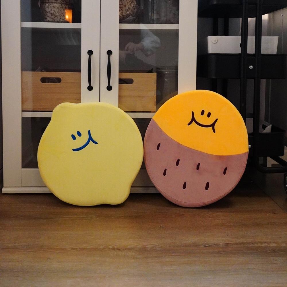 ʜᴀʀᴜᴅᴀɪʟʏ🌙 預購｜Second Morning 檸檬 地瓜 造型 坐墊 靠墊 居家 厚椅墊-細節圖5