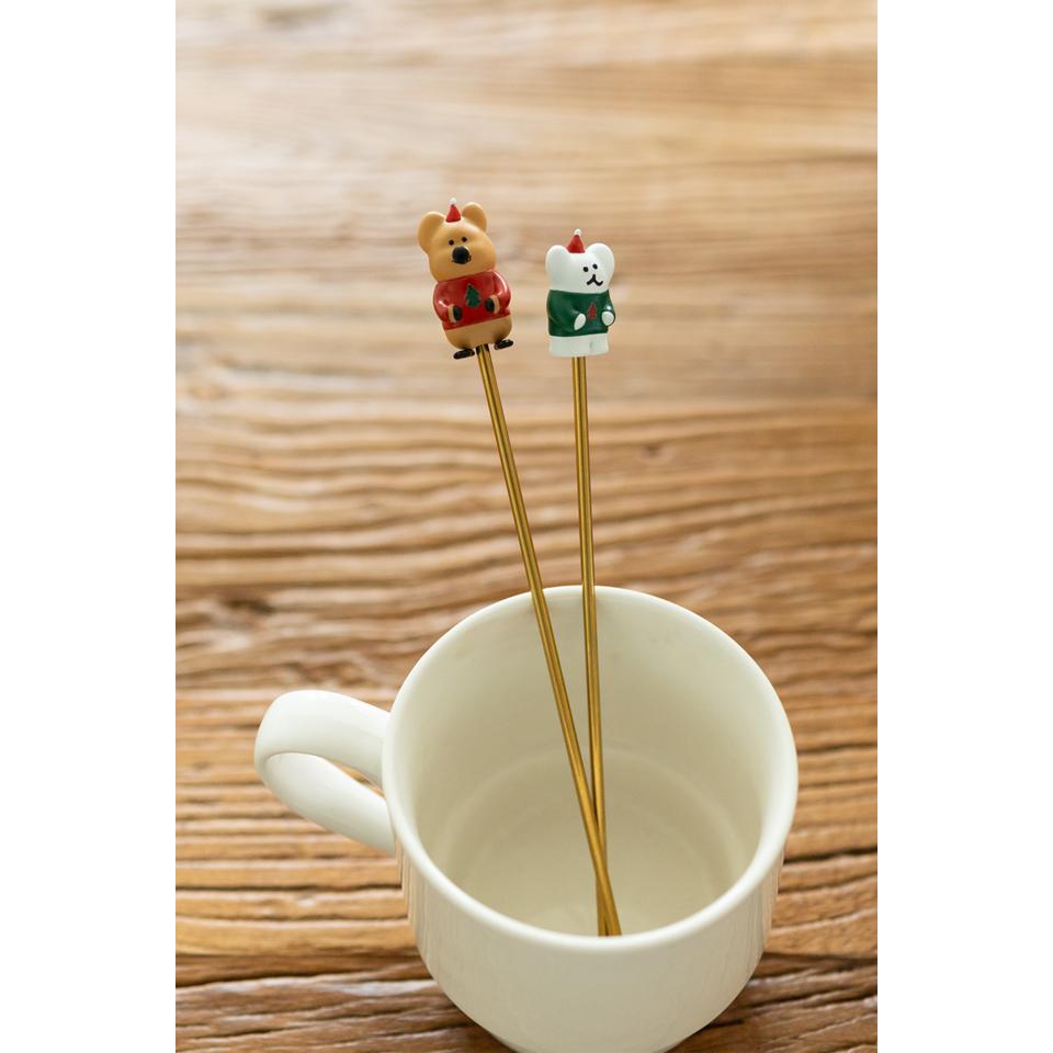 ʜᴀʀᴜᴅᴀɪʟʏ🌙  預購｜韓國文創 DINOTAENG Marshville Holiday Muddler 攪拌棒-細節圖2