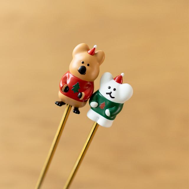 ʜᴀʀᴜᴅᴀɪʟʏ🌙  預購｜韓國文創 DINOTAENG Marshville Holiday Muddler 攪拌棒-細節圖4