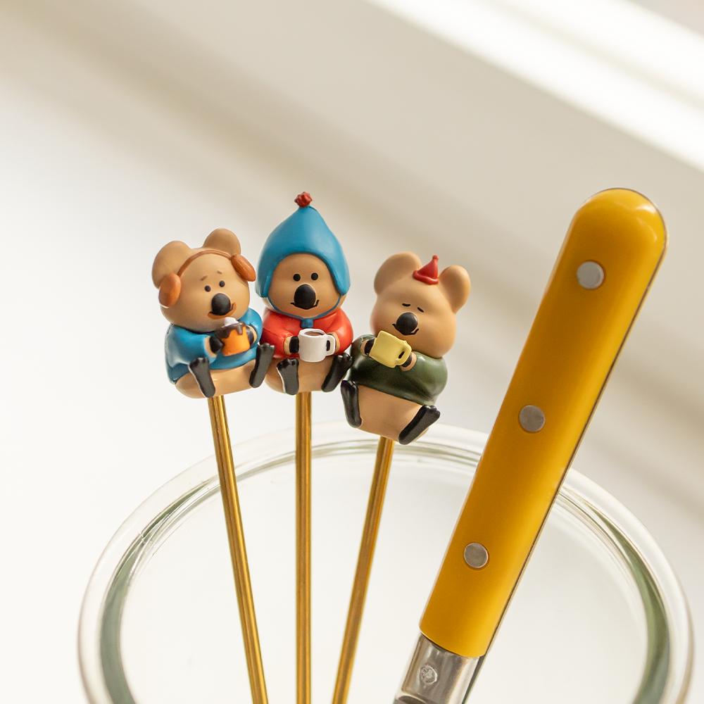 ʜᴀʀᴜᴅᴀɪʟʏ🌙  預購｜韓國文創 DINOTAENG Marshville Holiday Muddler 攪拌棒-細節圖6