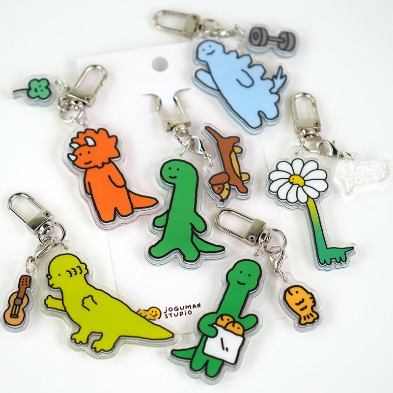 ʜᴀʀᴜᴅᴀɪʟʏ🌙  部分有貨｜joguman studio 新款 恐龍 壓克力吊飾 鑰匙圈 掛飾-細節圖4