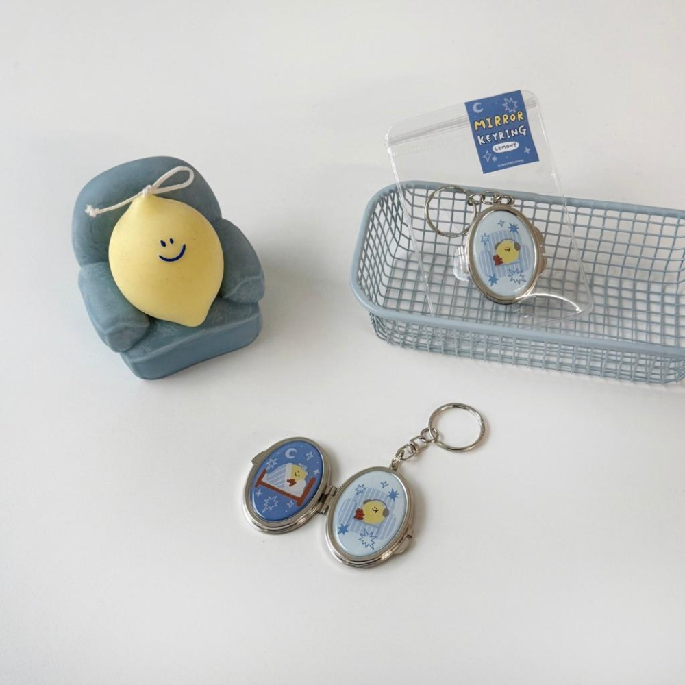 ʜᴀʀᴜᴅᴀɪʟʏ🌙 預購｜Second Morning Mirror Keyring 橢圓鏡子吊飾 鏡子鑰匙圈-細節圖3