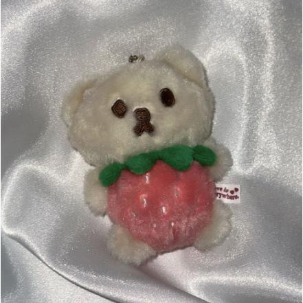 ʜᴀʀᴜᴅᴀɪʟʏ🌙 預購｜Mazzzzy 草莓馬芬娃娃吊飾 Strawberry Muffin Key Ring-細節圖2