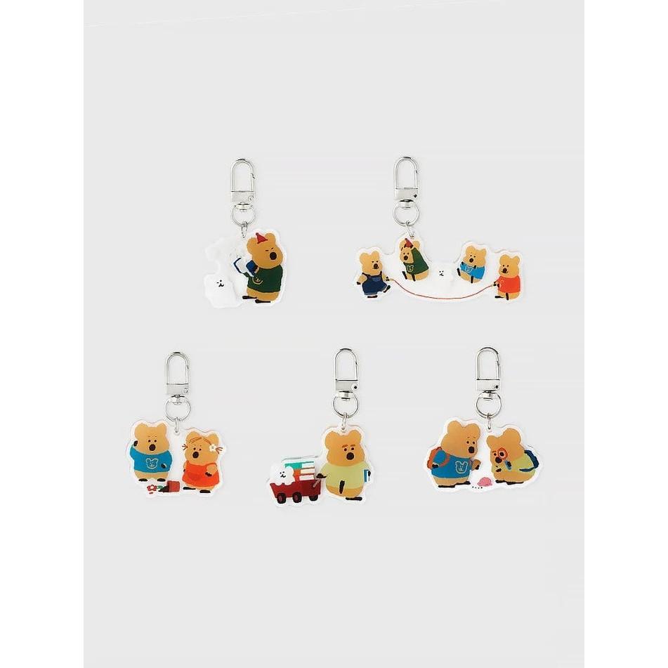 ʜᴀʀᴜᴅᴀɪʟʏ🌙 現貨｜Dinotaeng Quokka上學系列鑰匙圈 短尾袋鼠吊飾 掛飾 裝飾-細節圖2