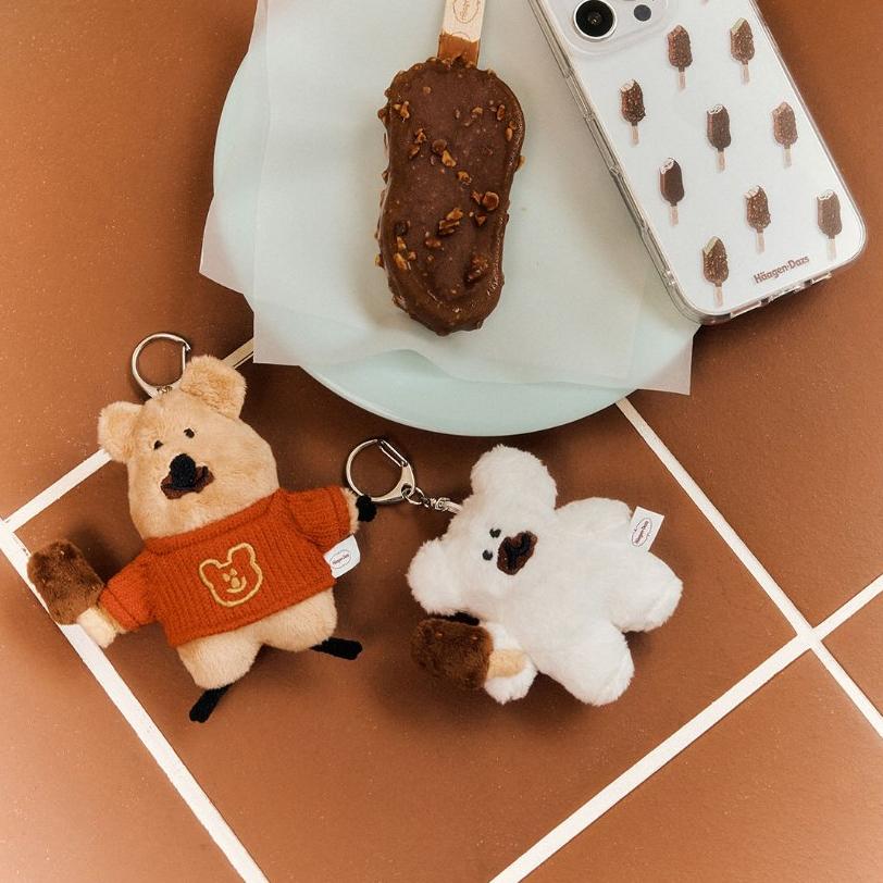 ʜᴀʀᴜᴅᴀɪʟʏ🌙 部分有貨｜DinotaengＸHäagen-Dazs Quokka Bobo 娃娃吊飾 娃娃鑰匙圈-細節圖2